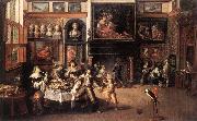 FRANCKEN, Ambrosius Supper at the House of Burgomaster Rockox dhe oil painting reproduction